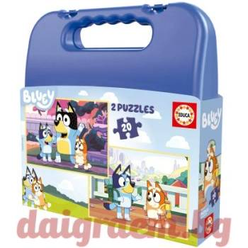 Educa Пъзел в куфарче EDUCA 19966 - 2 x 20 части - Bluey (EDU19966)
