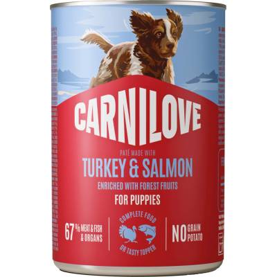 Carnilove Dog Paté Krůta a losos pro štěňata 400 g