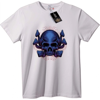 NOONEBRAND Тениска Skull и Гъби - L, White