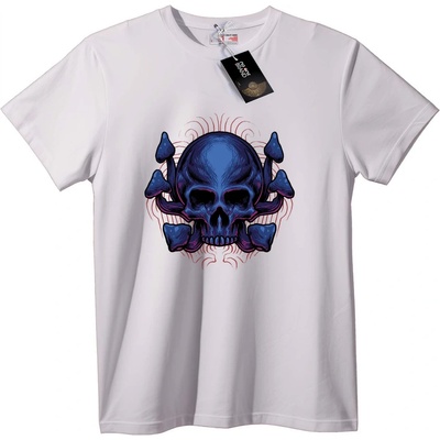 NOONEBRAND Тениска Skull и Гъби - L, White