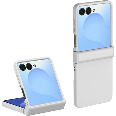 GKK Калъф с Предпазител за Samsung Galaxy Z Flip 7, Skin-Touch Hinge Case, Бял (5966011575381)
