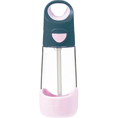 b.box Bottle with Straw шише със сламка Indigo Pink 450ml