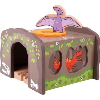 Bigjigs rail vláčkodráha Dinosaurí tunel T-Rex