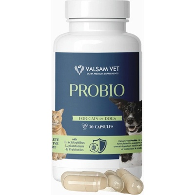 Valsam Vet PROBIO probiotiká a prebiotiká pre psy a mačky 30 kapsúl