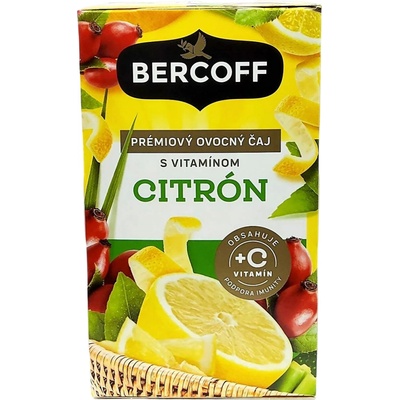 Bercoff Citrón prémiový ovocný čaj s vitamínom 16 x 2 g