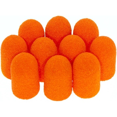 AlleMed Brúsne klobúčiky ABS oranžové 7 mm 10 ks drsnosť 60