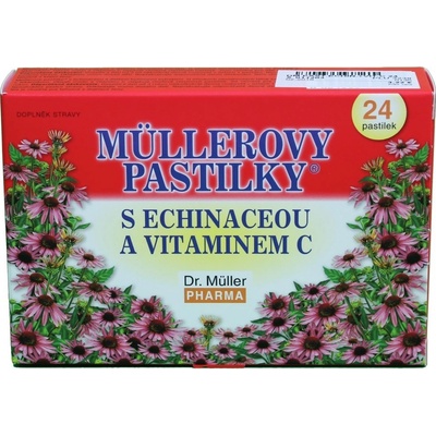 Dr.Müller Müllerove pastilky s echinaceou a vitamínom C 24 tabliet