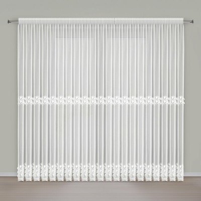 Záclona INGA s riasiacou páskou 350x250cm - biela