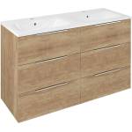 SAPHO Cirasa - Шкаф за мивка 118x75x46 см, 6 чекмеджета, дъб Алабама CR121-2222-31 (CR121-2222-31)