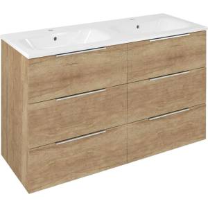 SAPHO Cirasa - Шкаф за мивка 118x75x46 см, 6 чекмеджета, дъб Алабама CR121-2222-31 (CR121-2222-31)