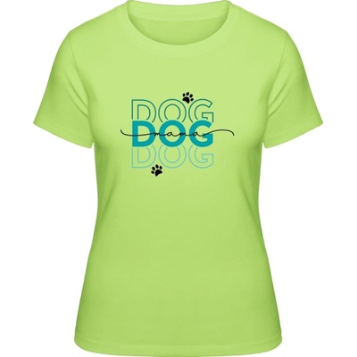 Premium Tričko Diazjn DOG DOG DOG mama Limetková