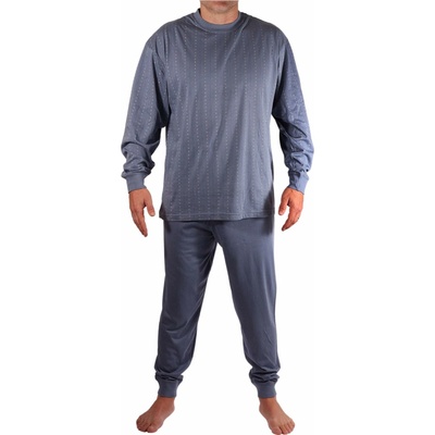 H&F Hopefine Mojmír pánske pyžamo s nápletmi W-034C svetlošedá