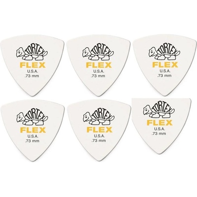 Dunlop 456R 0.73 Tortex Flex Triangle SET Перце за китара (456R73-6PACK-SET)