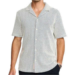 Revolution Мъжка риза с копчета Revolution Cuban Shirt Polyester S/S Shirt - Offwhite - размер M (033-3265-0212)