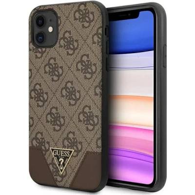 GUESS Калъф Guess 4G Triangle Collection за iPhone 11 6.1" / Xr 6.1" - кафяв (3666339016302)