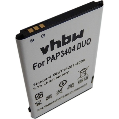 VHBW Батерия за Prestigio MultiPhone 3404 Duo, 2000 mAh (800113711)
