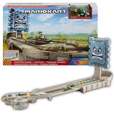 Mattel Hot Wheels Mariokart Thwomp Ruins Track Set