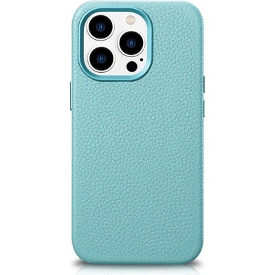 ICARER Кейс от естествена кожа iCarer Litchi Premium за iPhone 14 Pro, магнитен, съвместим с MagSafe, Зелен (WMI14220710-GN) (WMI14220710-GN)
