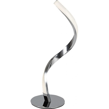 Rábalux Azula, indoor S shape table lamp, chrome aluminium lamp with white plastic shade, 3W, with shade: 260lm, without shade (74211)