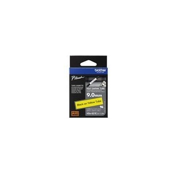 Brother Heat Shrink Tube Black on Yellow 9.0mm (HSE621E)