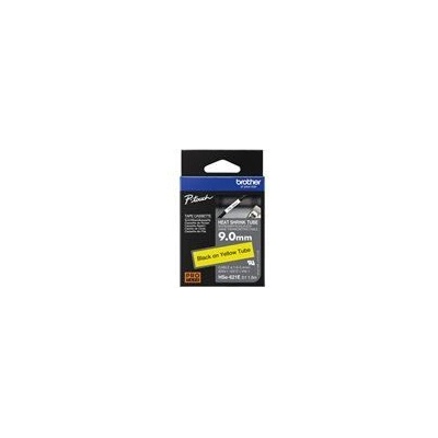 Brother Heat Shrink Tube Black on Yellow 9.0mm (HSE621E)