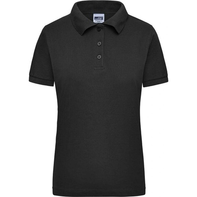 James & Nicholson JN 803 Dámske pracovné piqué polo z ťažkej bavlny čierna