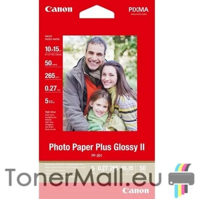 Canon Фотохартия Canon Plus Glossy II PP-201, 10x15 cm, 50 sheets