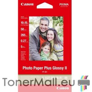 Canon Фотохартия Canon Plus Glossy II PP-201, 10x15 cm, 50 sheets