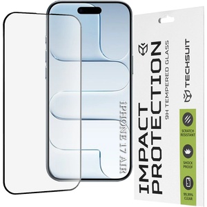 Techsuit Протектор за iPhone 17 Air - Techsuit - 111D Пълно покритие / Цяло лепило със стъкло - Черен