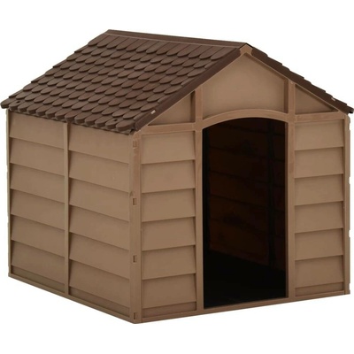vidaXL Psí bouda hnědá 71 x 71,5 x 68 cm polypropylen 9799.316180