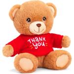 Keel Toys Екологична плюшена играчка Keel Toys Keeleco - Мече с червена тениска Thank you, 15 cm (SE1099) - ozone