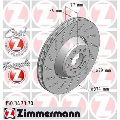 ZIMMERMANN Brzdový kotúč 150347370