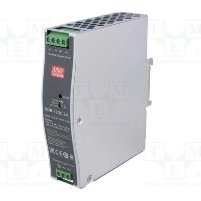 MEAN WELL DDR-120C-48 Měnič: DC/DC; 120W; Uvst: 33,6÷67,2VDC; Uvýst: 48VDC; Ivýst: 2,5A