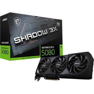 MSI GeForce RTX 5080 SHADOW 3X OC 16GB GDDR7 256bit (RTX 5080 16G SHADOW 3X OC)