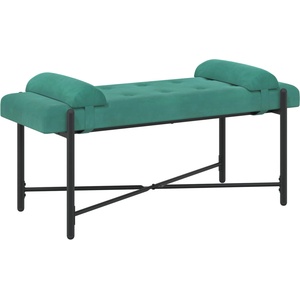vidaXL Пейка с копчета и възглавници Тюркоаз 110 x 40 x 46 cm Кадифе (42038395)