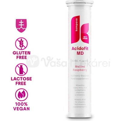 Kompava AcidoFit MD 15 tabliet MALINA