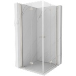 Mexen Mist-F Дуо сгъваема душ кабина 100 x 100 см, прозрачна, четка никел (8A6-100L-100P-97-00)