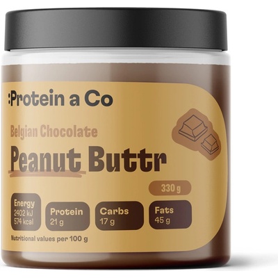 Protein&Co. Arašidový krém s belgickou čokoládou 330 g