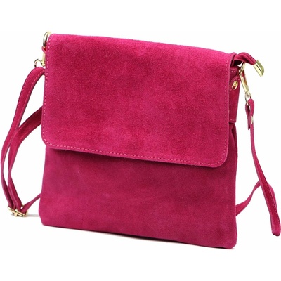 Luka dámska semišová crossbody kabelka fuksiová 24-090