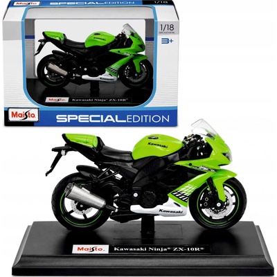 Maisto motorka Kawasaki Ninja ZX10R zelená 1:12