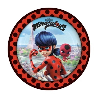 Amscan Хартиени чинии Miraculous 23 см