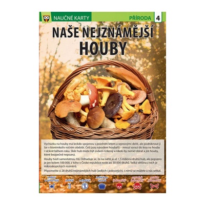 Naučné karty Naše nejznámější houby