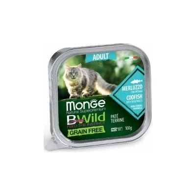 Monge BWild Grain Free Adult Treska se zeleninou 32 x 100 g