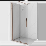 Mexen Velar плъзгаща се душ стена Walk-in 85 x 200 см, прозрачно 8 мм, розово злато (871-085-000-03-60)