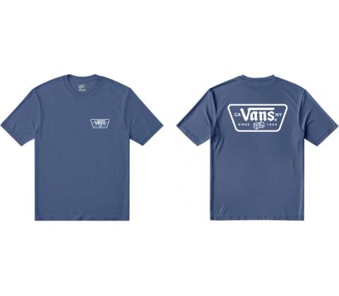 Vans KNU PATCH SS TEE Modrá Bílá