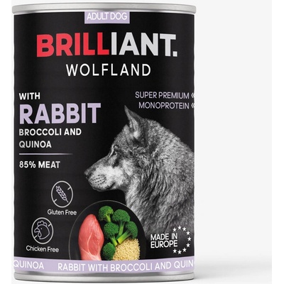 Brilliant Wolfland Rabbit with Broccoli and Quinoa 400 g
