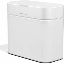 Simplehuman odpadkový kôš na kompostovateľný odpad z kuchyne – 4 l, biela oceľ