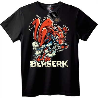 NOONEBRAND Тениска Berserk Свиреп Лис - 2XL, White
