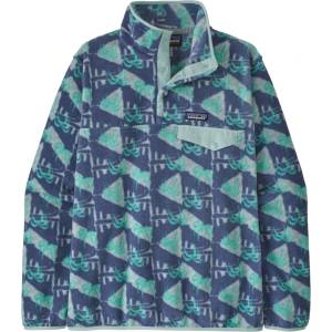 Patagonia Дамски поларен пуловер Patagonia Women's Lightweight Synchilla Snap-T Fleece Pullover Fleece jumper - Jaguar Geo: Blue Sage (105-0968-6614)