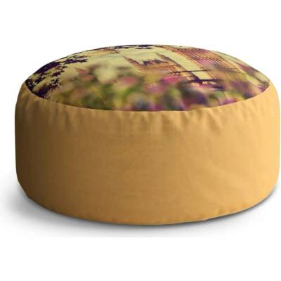 Sablio Taburet Circle Londýn Big Ben Flowers: 38x48 cm